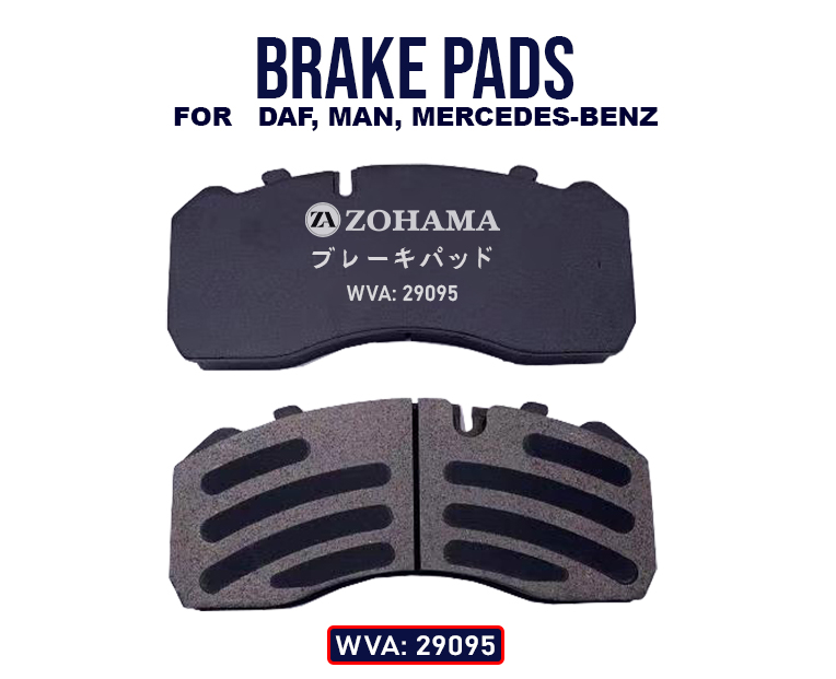 Zohama WVA 29095 Brake Pads for heavy vehicle. 