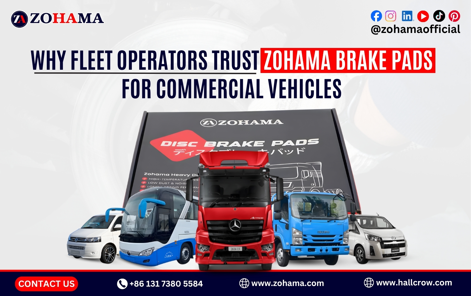Fleet Operators Trust Zohama Brake Pads
