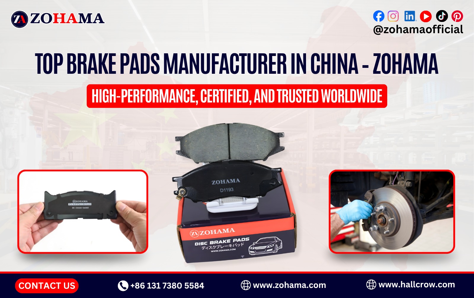 Among the leading brands, Zohama has emerged as the top brake pads manufacturer in China, known for its precision engineering, strong quality standards, and a wide range of products for both passenger and heavy-duty vehicles.