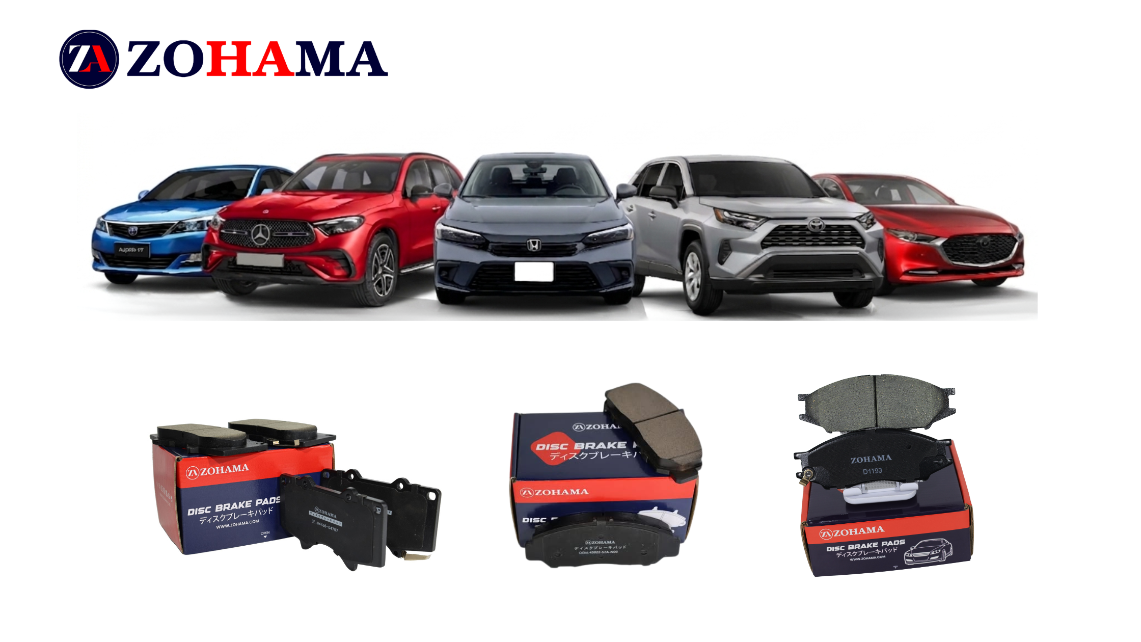 Zohama Brake Pads for Light Vehicles