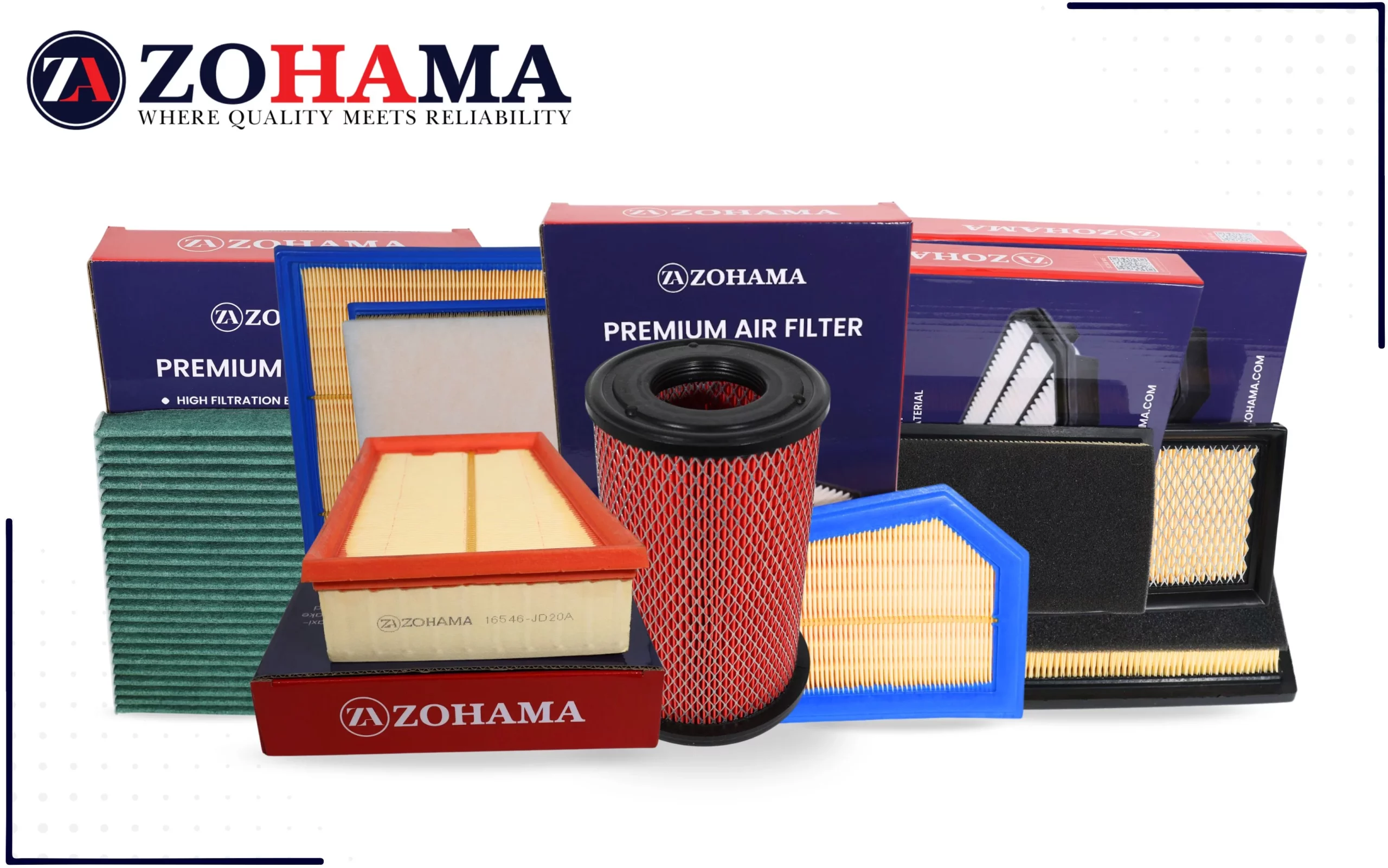 Zohama Home Page Filters Card