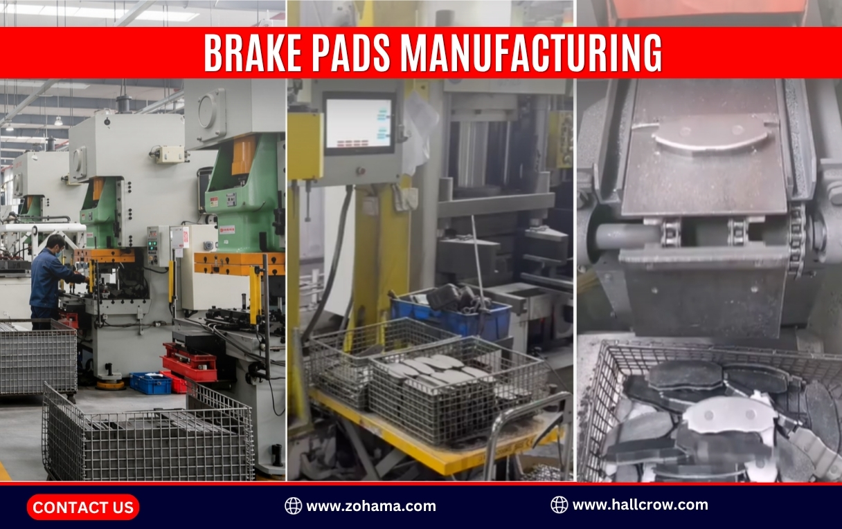 Brake pad manufacturing process and factory quality control
