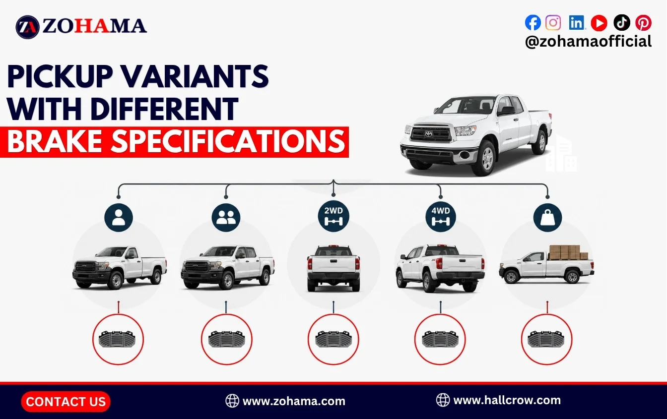 Pickup variants with different brake specifications.