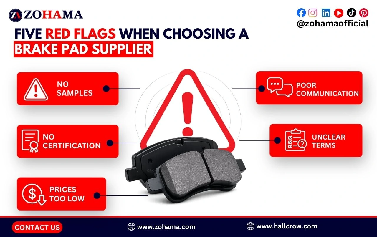 red flags when choosing a brake pad supplier.