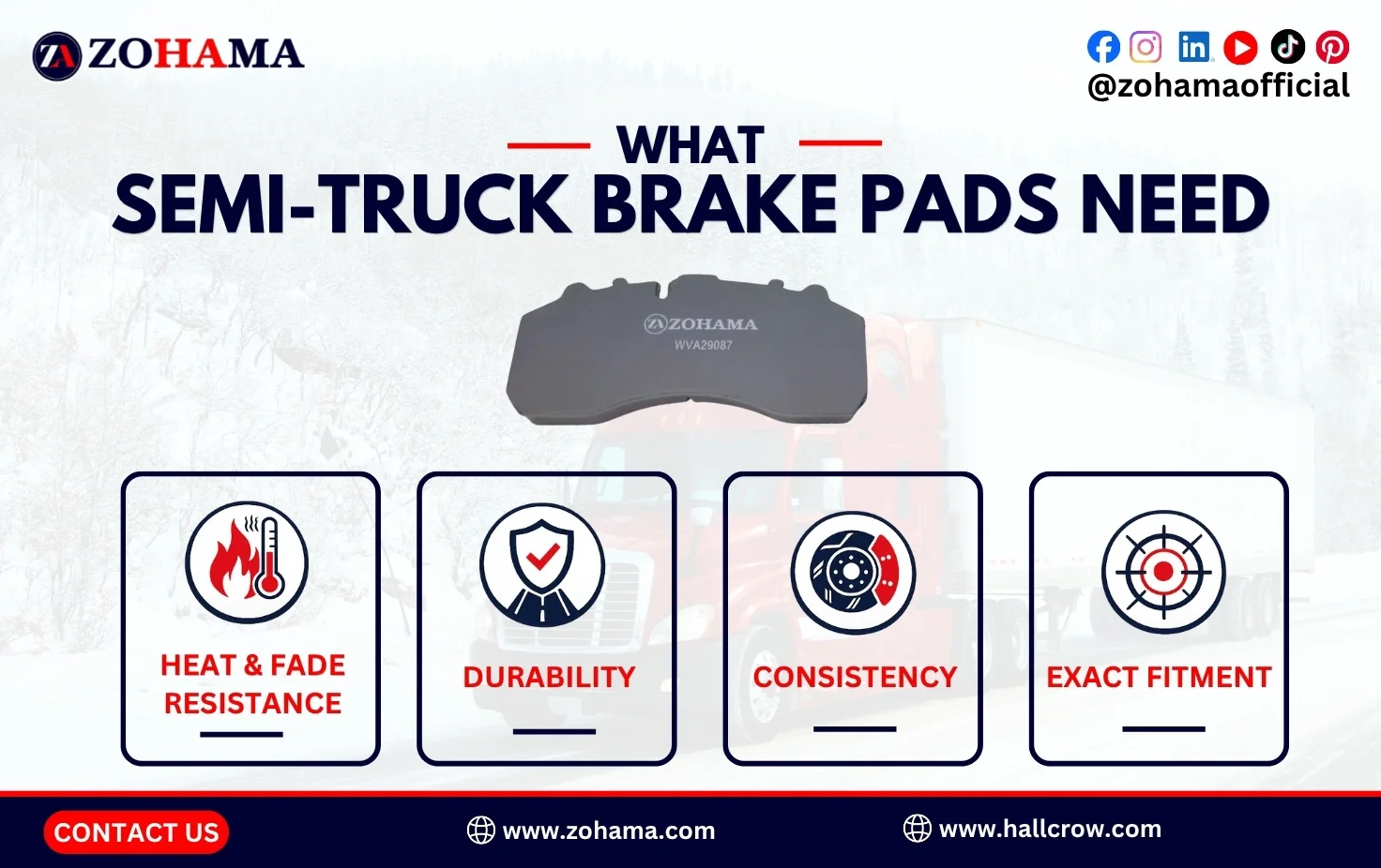 Why Semi-Truck Brake Pads Are a Demanding Line