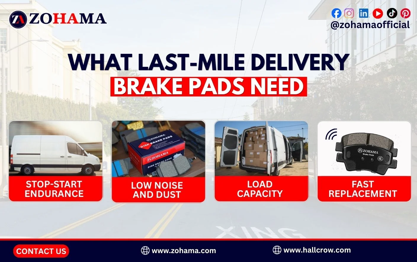 What last-mile delivery brake pads need.