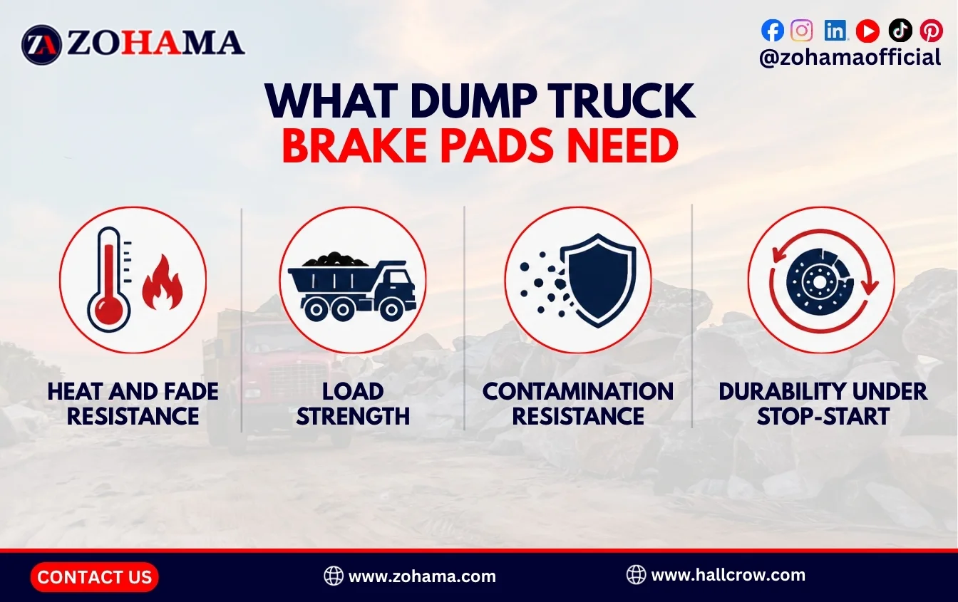 What dump truck brake pads need.