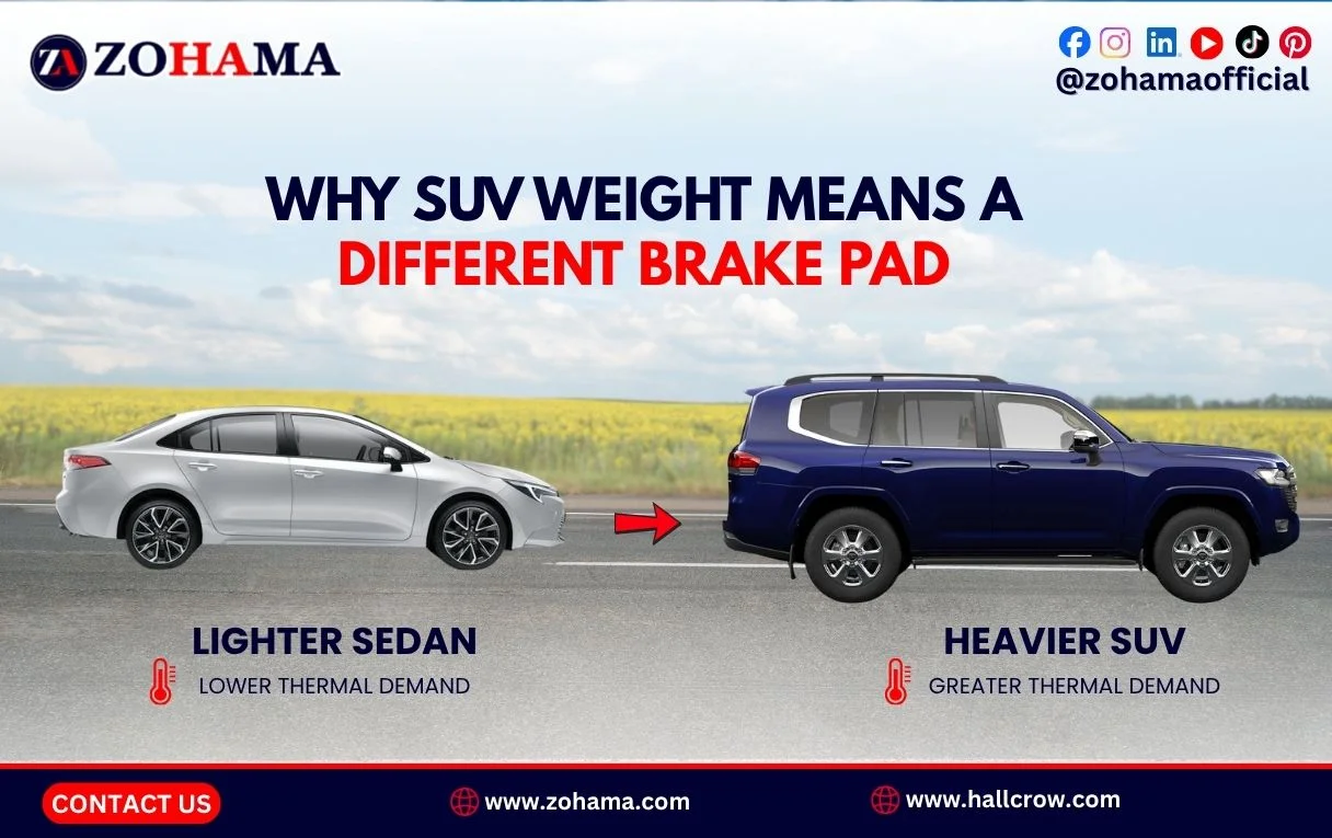 Why SUV weight means a different brake pad.